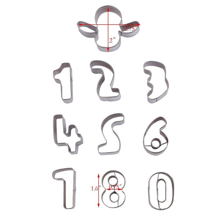 Asunflower 3Pcs Stainless Cookie Biscuit Fruit Cutter Gingerbread Boy Man Shape Mold DIY Baking Tools N17