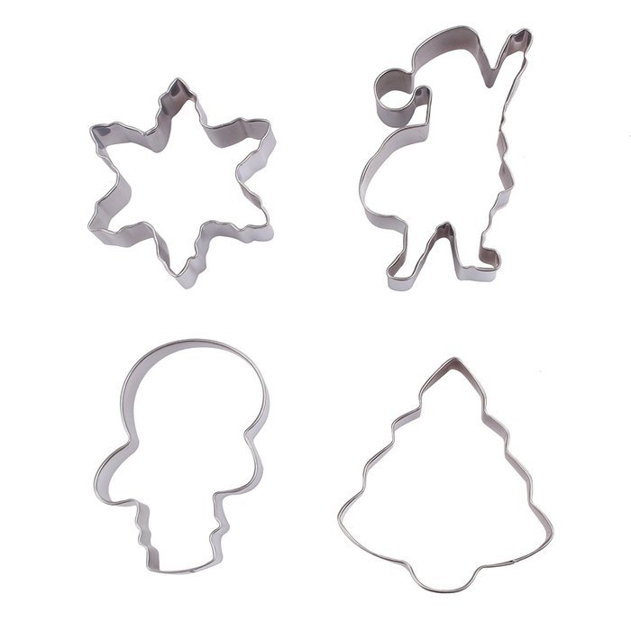 Asunflower 3Pcs Stainless Cookie Biscuit Fruit Cutter Gingerbread Boy Man Shape Mold DIY Baking Tools N19