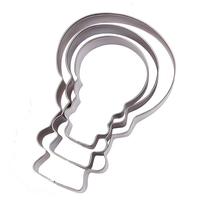 Asunflower 3Pcs Stainless Cookie Biscuit Fruit Cutter Gingerbread Boy Man Shape Mold DIY Baking Tools N41