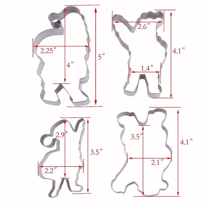 Asunflower 3Pcs Stainless Cookie Biscuit Fruit Cutter Gingerbread Boy Man Shape Mold DIY Baking Tools N50