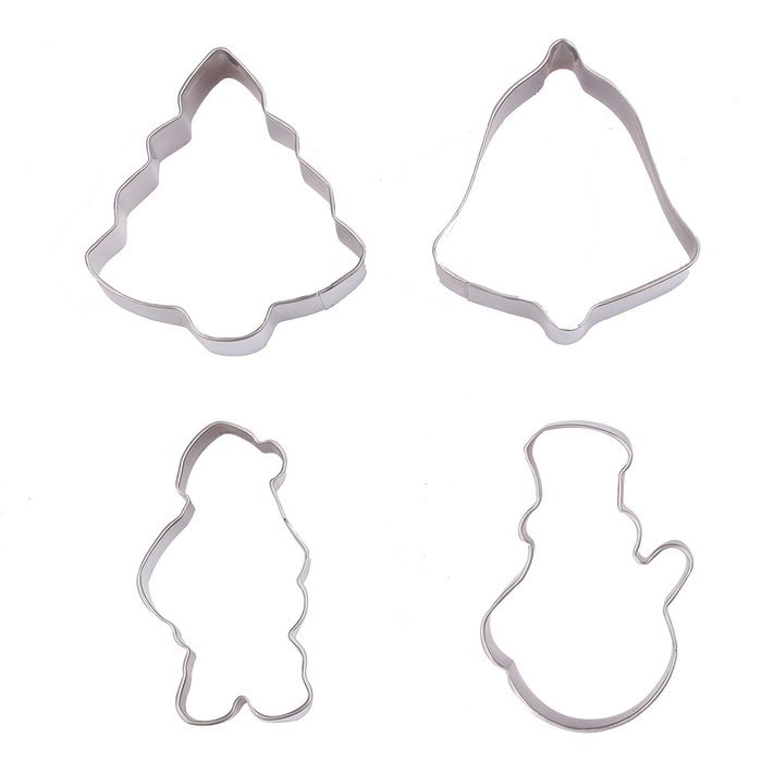 Asunflower 3Pcs Stainless Cookie Biscuit Fruit Cutter Gingerbread Boy Man Shape Mold DIY Baking Tools N117