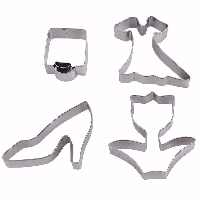 Asunflower 3Pcs Stainless Cookie Biscuit Fruit Cutter Gingerbread Boy Man Shape Mold DIY Baking Tools N130