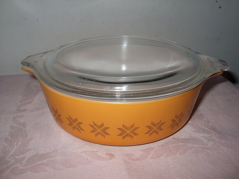 Vintage Corning Pyrex Orange TOWN & COUNTRY 1 Pint Casserole Baking Dish w/ Clear Lid N2