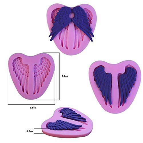 Dachun Angel Wing Fondant Silicone Sugar Craft Molds for Cake Decoration, Mini N4