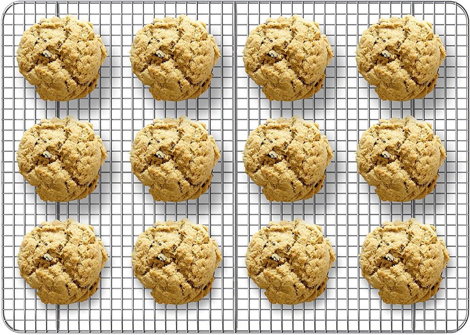 Stainless Steel Cooling Rack (11.5" x 16.5") 1-Piece | Designed To Fit Perfectly Into Baking Half-Sheet Pan |...