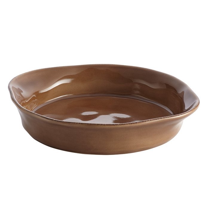 Rachael Ray Cucina Stoneware 1-1/2-Quart Round Baker, Cranberry Red N4