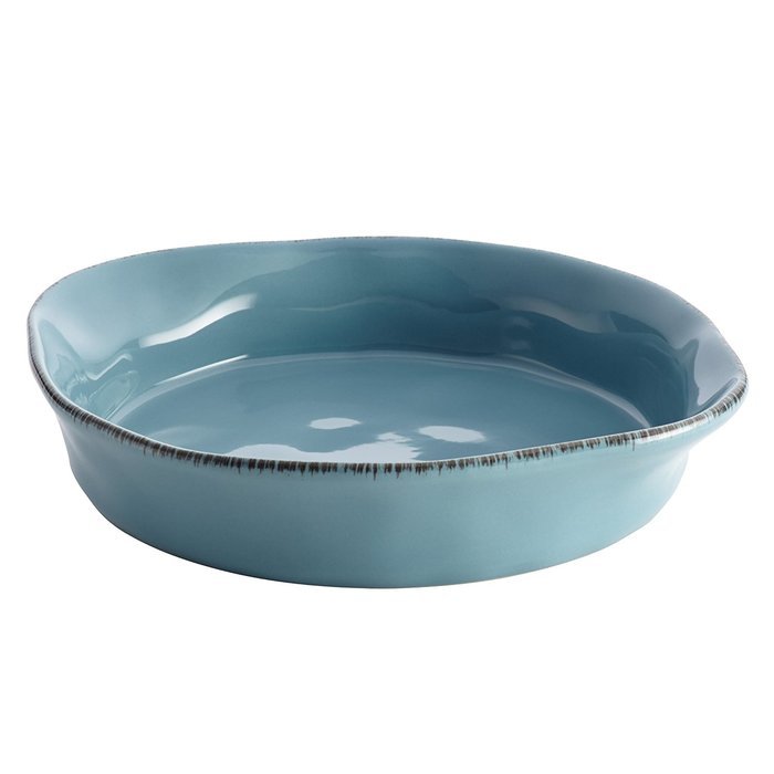 Rachael Ray Cucina Stoneware 1-1/2-Quart Round Baker, Cranberry Red N7