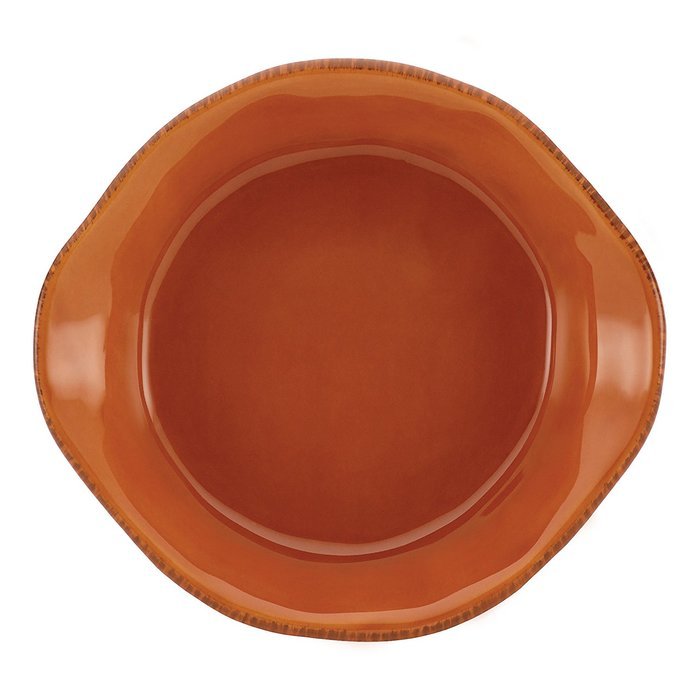 Rachael Ray Cucina Stoneware 1-1/2-Quart Round Baker, Cranberry Red N11