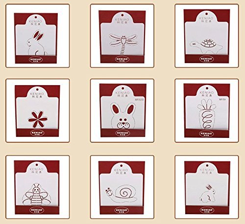 Astra shop 9-Piece Stainless Steel Cartoons Cookie Cutters Biscuits Mould Set Includes Bunny Rabbit Carrot Turtle... N6