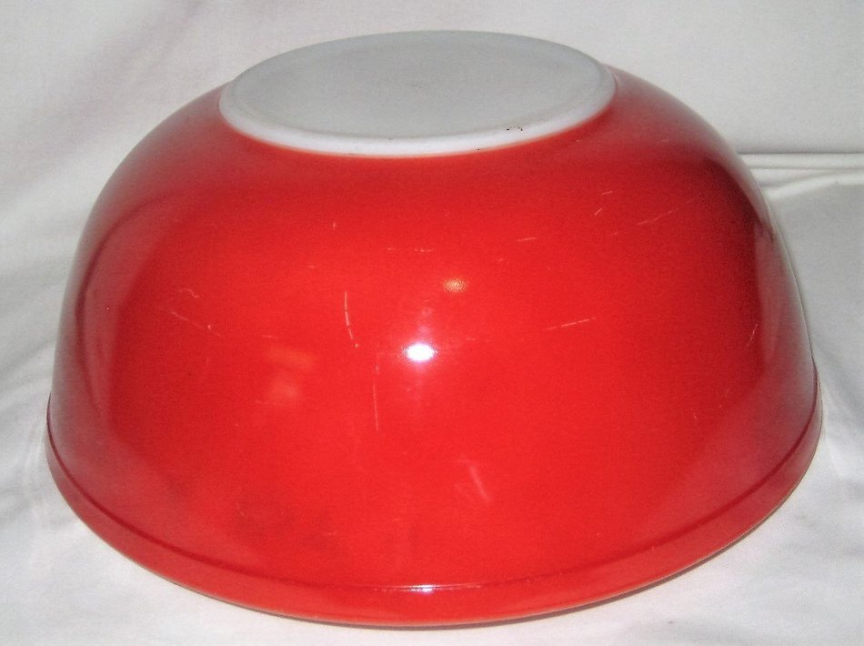 Vintage Pyrex Red 4 Quart Mixing Nesting Batter Bowl USA N3