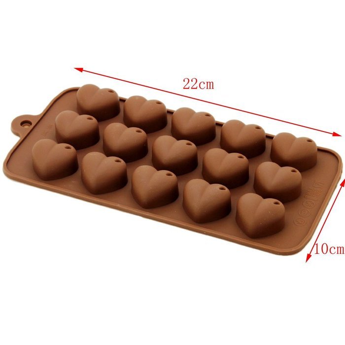 DUFUSTORE Silicone Xmas Chocolate Cookie Cake Jelly Muffin Baking Bakeware Tool Mold Heart Shape N3