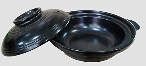 Black Casserole Clay Pot (40 oz) N2