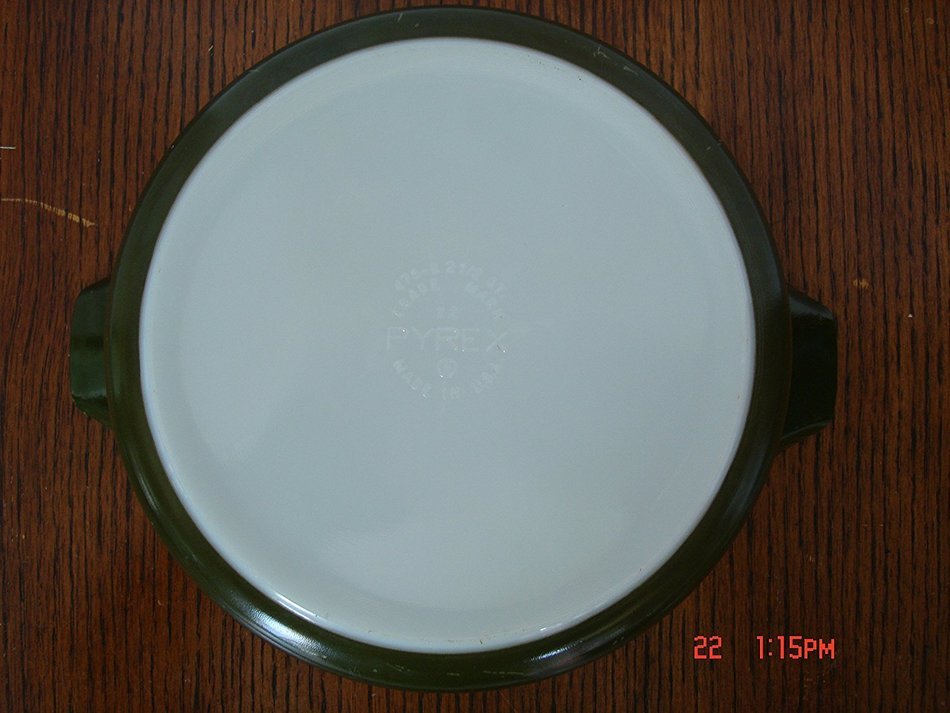Vintage Pyrex Zodiac Bowl Avocado Gold 2.5 Quart Nesting Bow N4