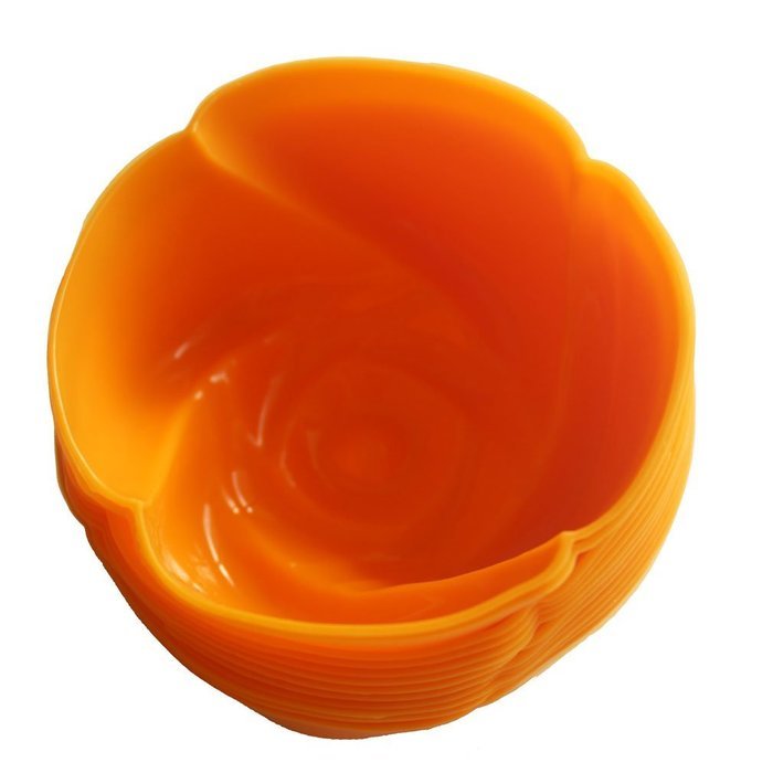 Smaier Silicone Rose Shape Cake Molds Candy Mold & Ice Cube DIY Baking Trays Chocolate Jelly Pan (Orange (Rose...