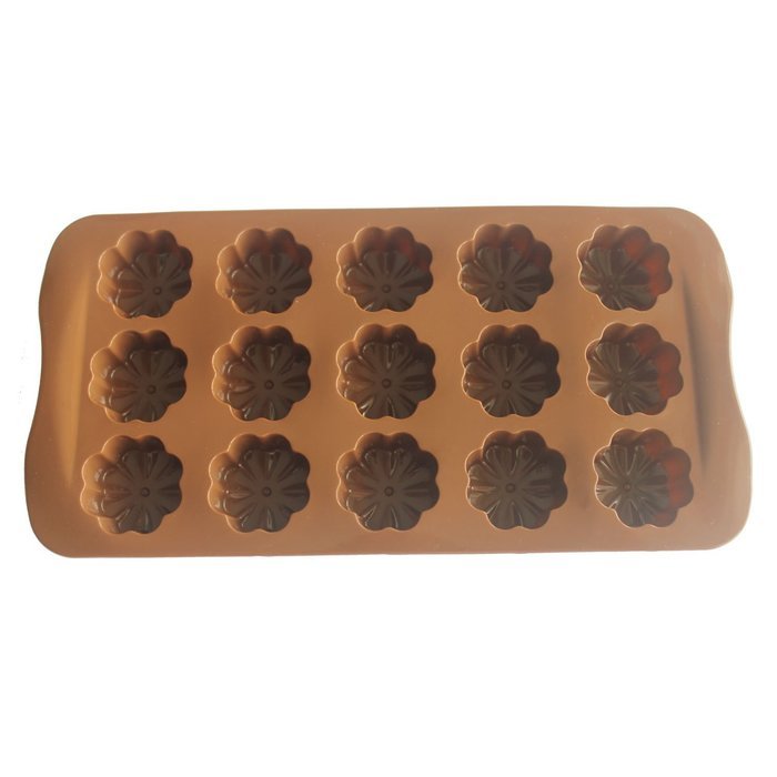 Smaier Silicone Rose Shape Cake Molds Candy Mold & Ice Cube DIY Baking Trays Chocolate Jelly Pan (Orange (Rose... N3