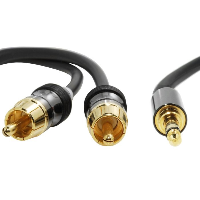 Mediabridge 3.5mm Male to 2-Male RCA Adapter (6 Feet) - Step Down Design - (Part# MPC-35-2XRCA-6 ) N2