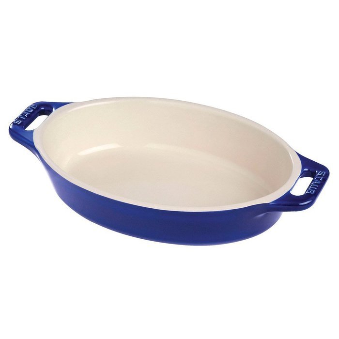Staub Oval Dish, Dark Blue, 2.4 qt. - Dark Blue