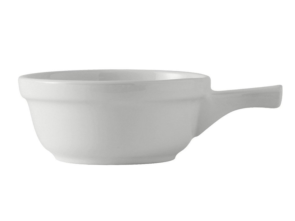 Tuxton BWS-1402 Vitrified China French Casserole, 12-1/2 oz, White (Pack of 12)