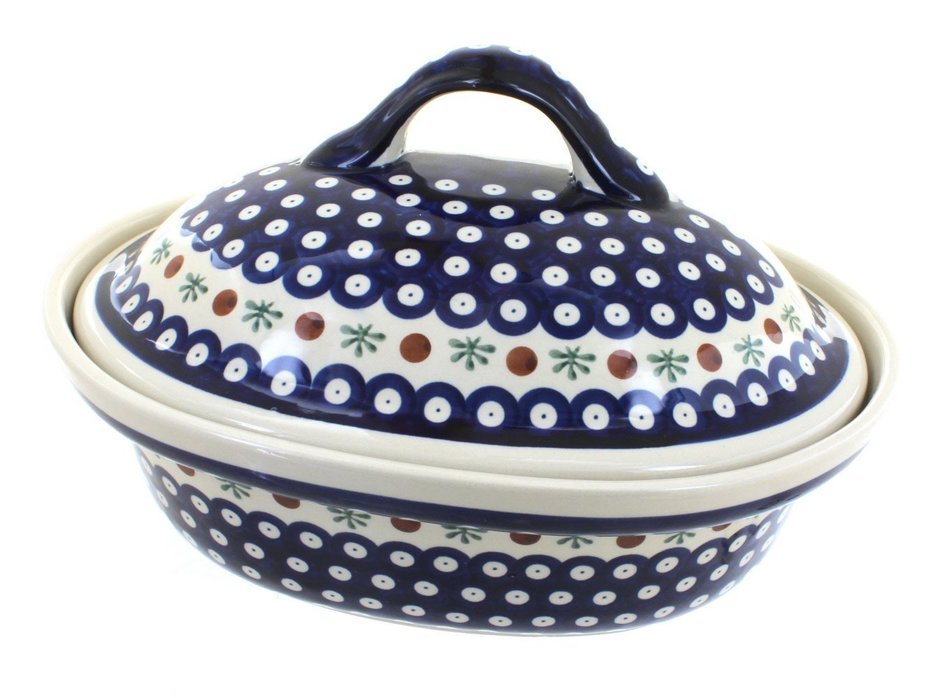 Polish Pottery Nature Roaster with Lid