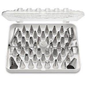Baking Supplies Ateco 55-Piece Stainless Steel Decorating Tube Set W/ Hinged Sto