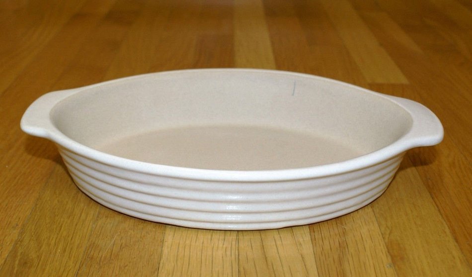 Pampered Chef " New Traditions " Stoneware Small Oval Baker - 2 cup capacity N2