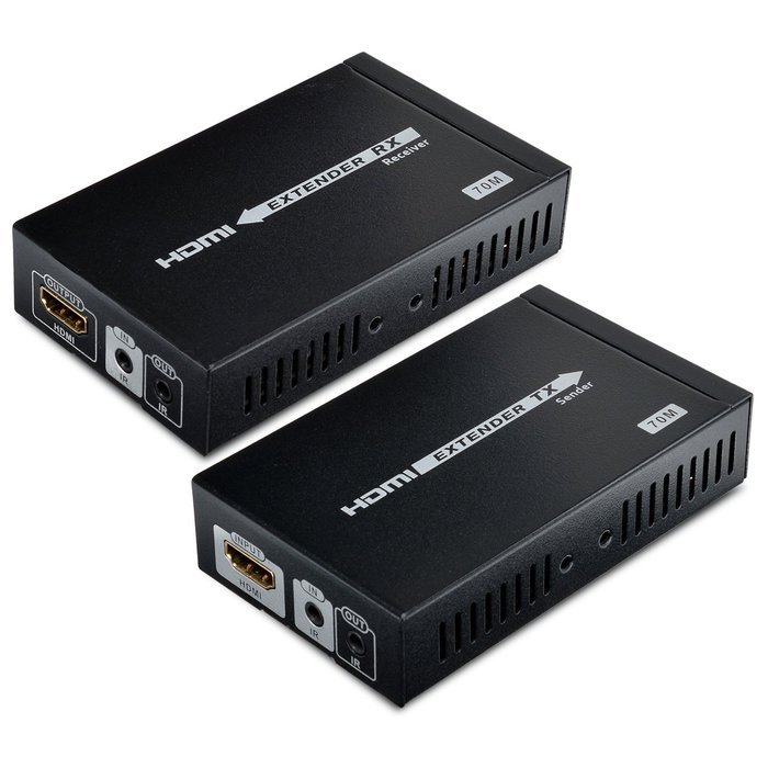 AGPtek LKV372A 60m/190ft 1080P HD HDMI Network Extender Over Single Cat6/6a/7 Ethernet Cable with IR Remote Control N30