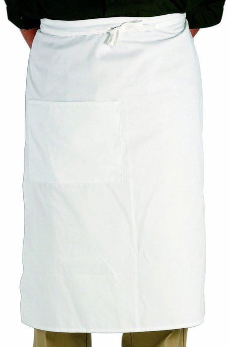 Crestware Bistro Apron 2 Pocket, White