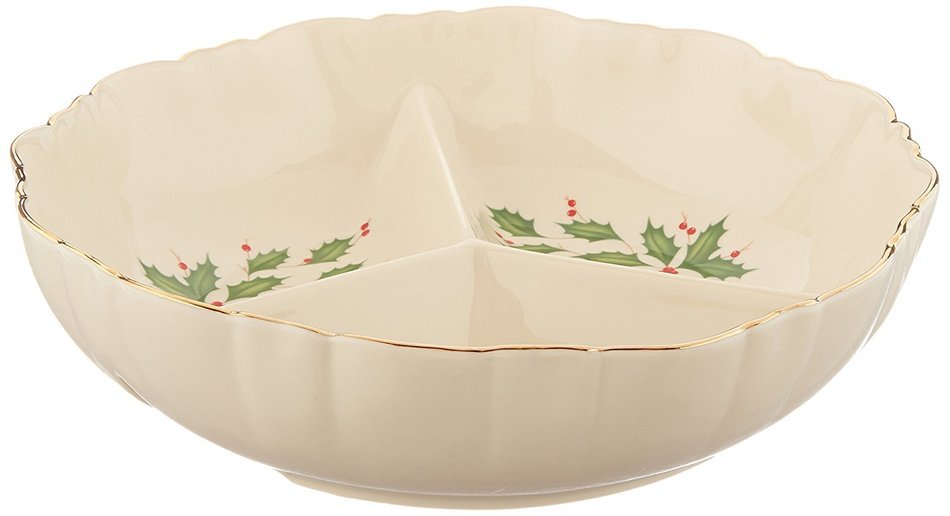 Lenox Holiday Gravy Boat with Stand,Ivory N13