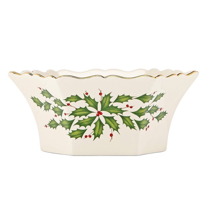 Lenox Holiday Gravy Boat with Stand,Ivory N16