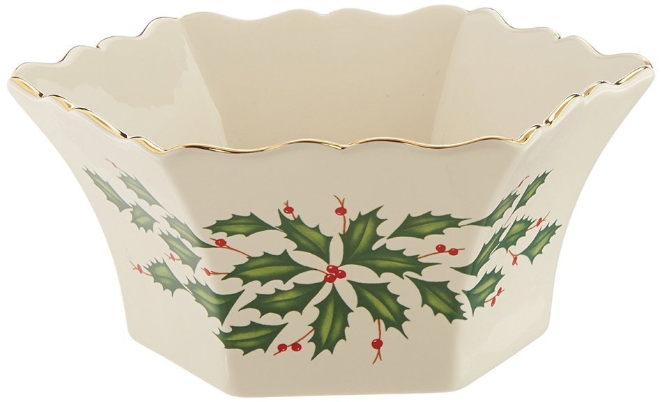 Lenox Holiday Gravy Boat with Stand,Ivory N18