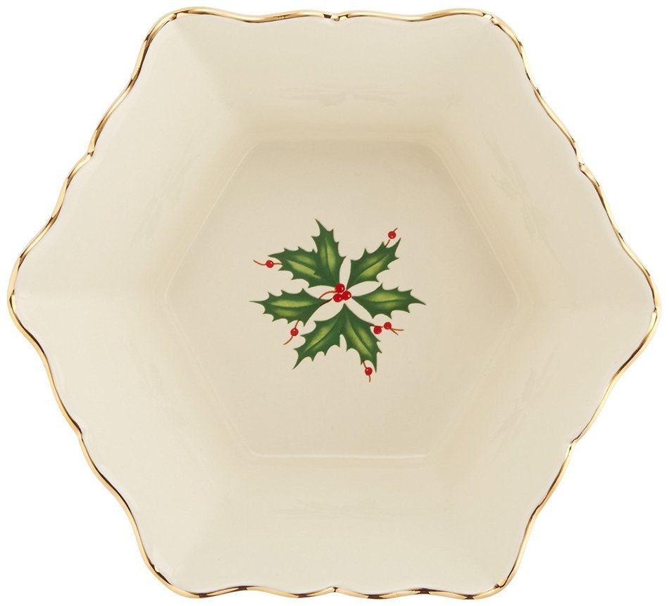 Lenox Holiday Gravy Boat with Stand,Ivory N19