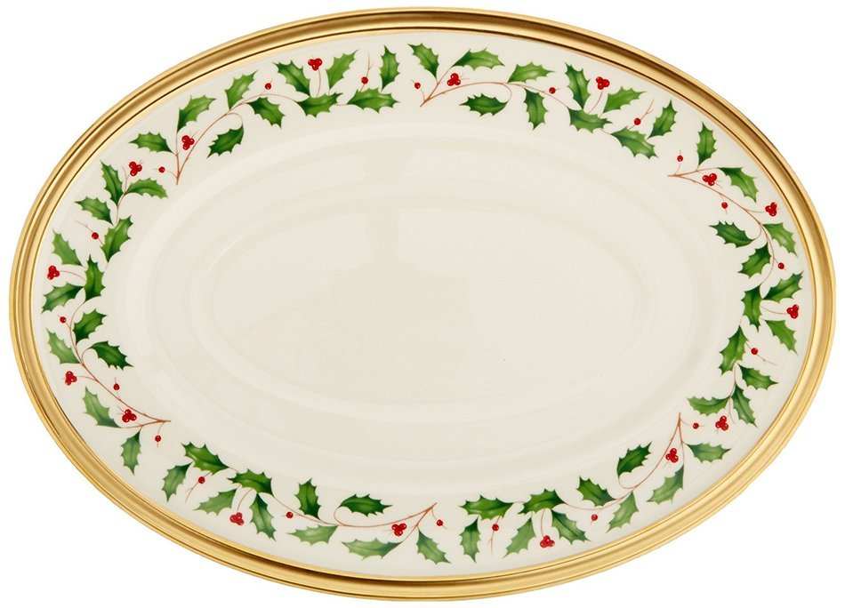 Lenox Holiday Gravy Boat with Stand,Ivory N24