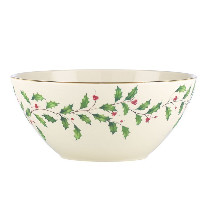 Lenox Holiday Gravy Boat with Stand,Ivory N26