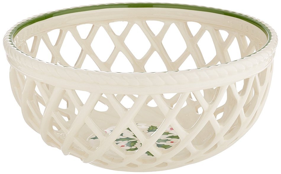 Lenox Holiday Gravy Boat with Stand,Ivory N47