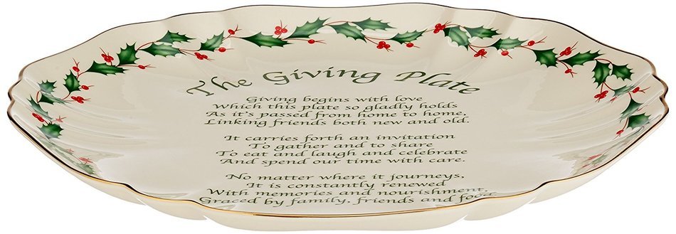 Lenox Holiday Gravy Boat with Stand,Ivory N52