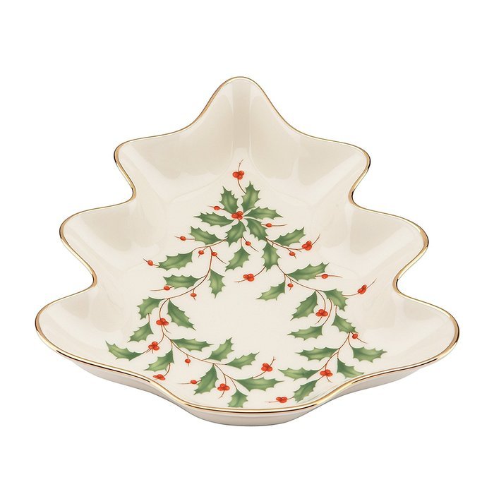 Lenox Holiday Gravy Boat with Stand,Ivory N55