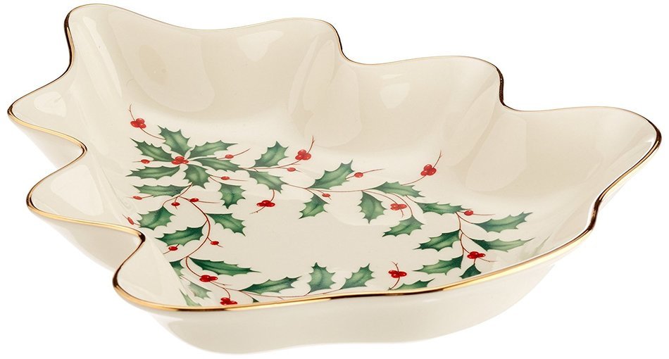Lenox Holiday Gravy Boat with Stand,Ivory N57