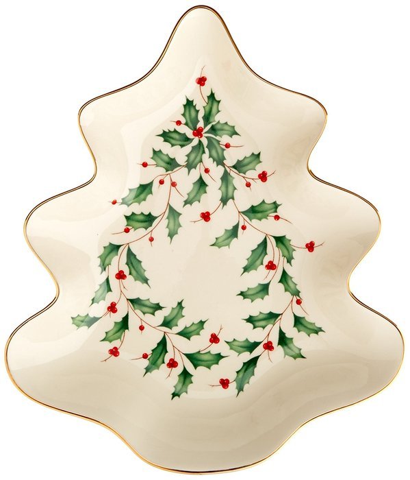 Lenox Holiday Gravy Boat with Stand,Ivory N58