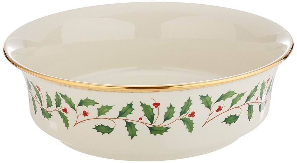 Lenox Holiday Gravy Boat with Stand,Ivory N72