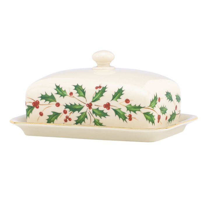 Lenox Holiday Gravy Boat with Stand,Ivory N85