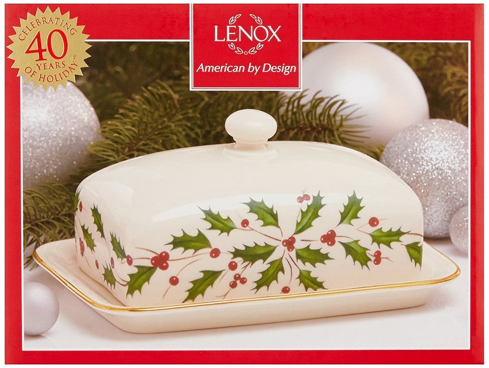 Lenox Holiday Gravy Boat with Stand,Ivory N86