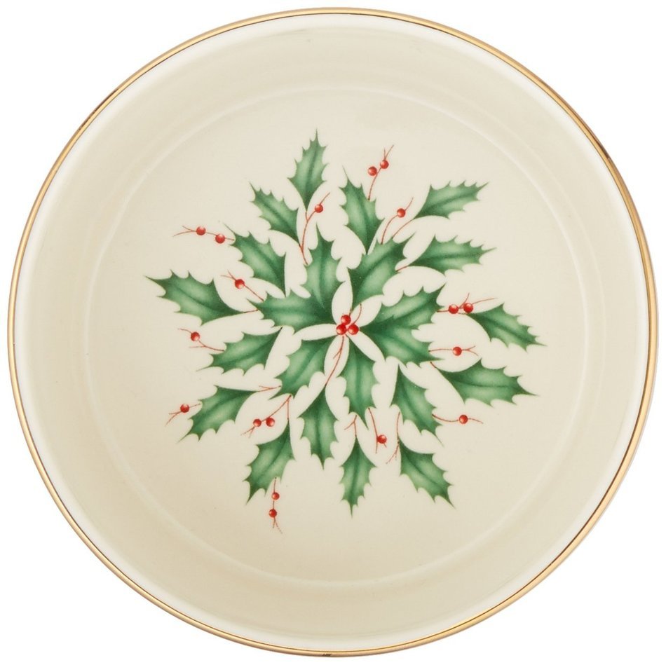 Lenox Holiday Gravy Boat with Stand,Ivory N99