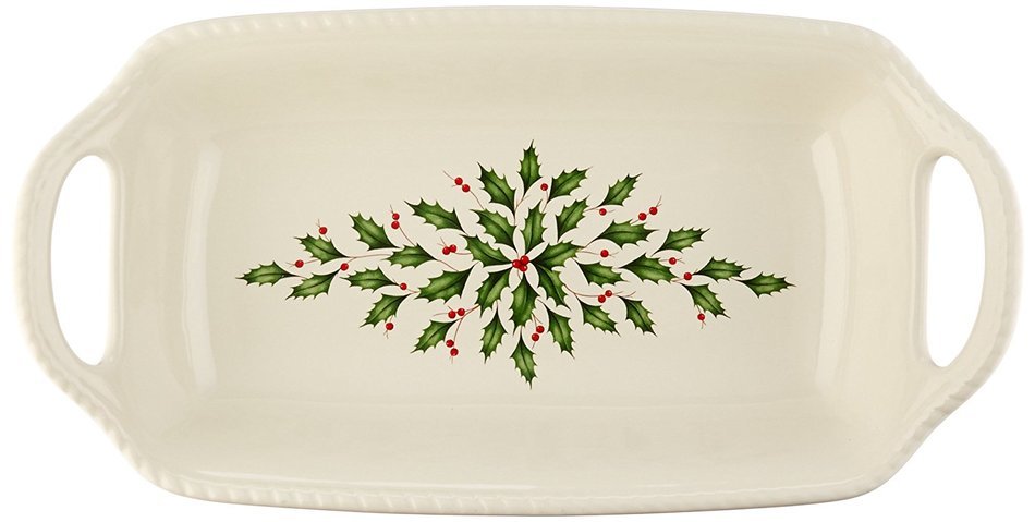 Lenox Holiday Gravy Boat with Stand,Ivory N129
