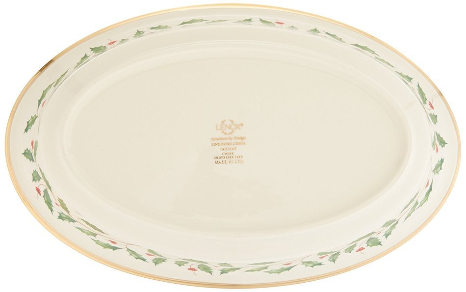 Lenox Holiday Gravy Boat with Stand,Ivory N134