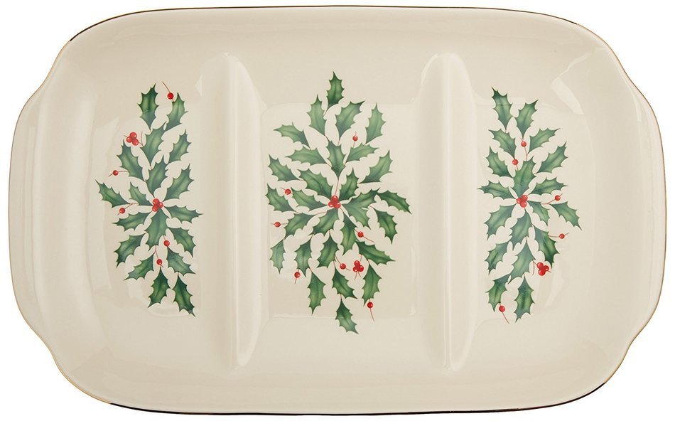 Lenox Holiday Gravy Boat with Stand,Ivory N137