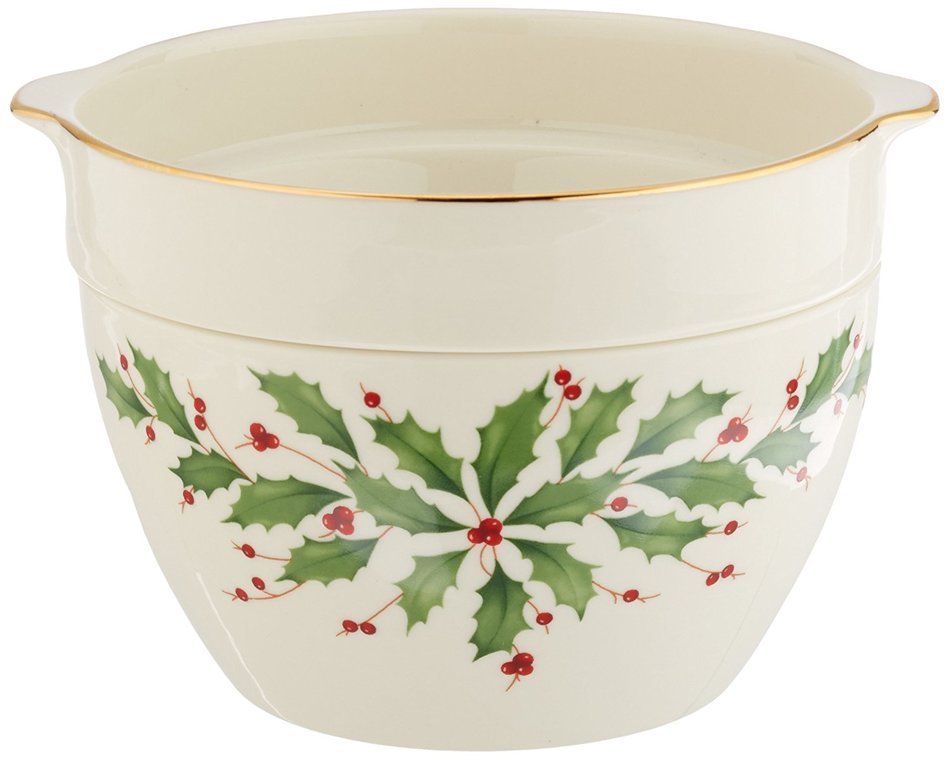 Lenox Holiday Gravy Boat with Stand,Ivory N140