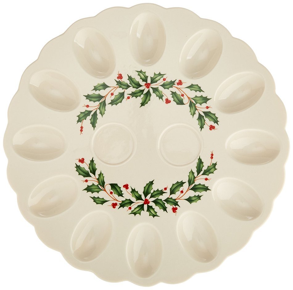 Lenox Holiday Gravy Boat with Stand,Ivory N147