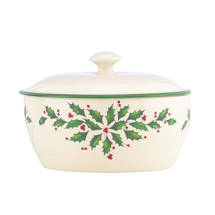 Lenox Holiday Gravy Boat with Stand,Ivory N152