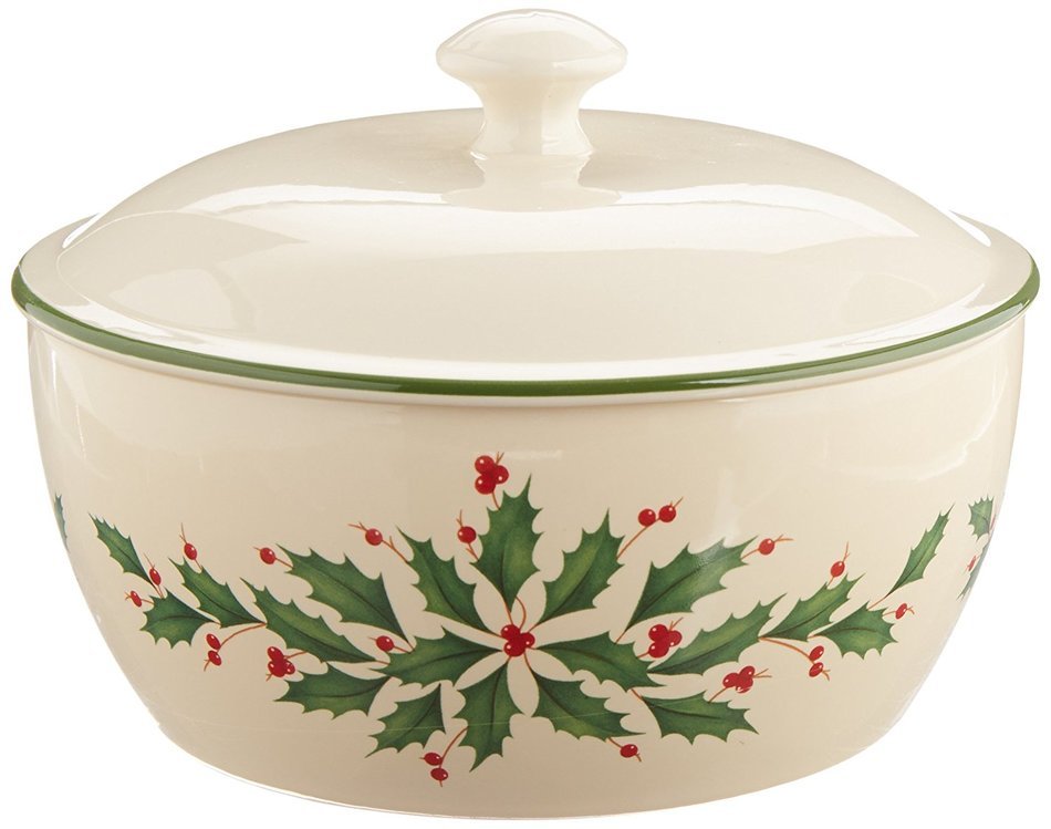 Lenox Holiday Gravy Boat with Stand,Ivory N154