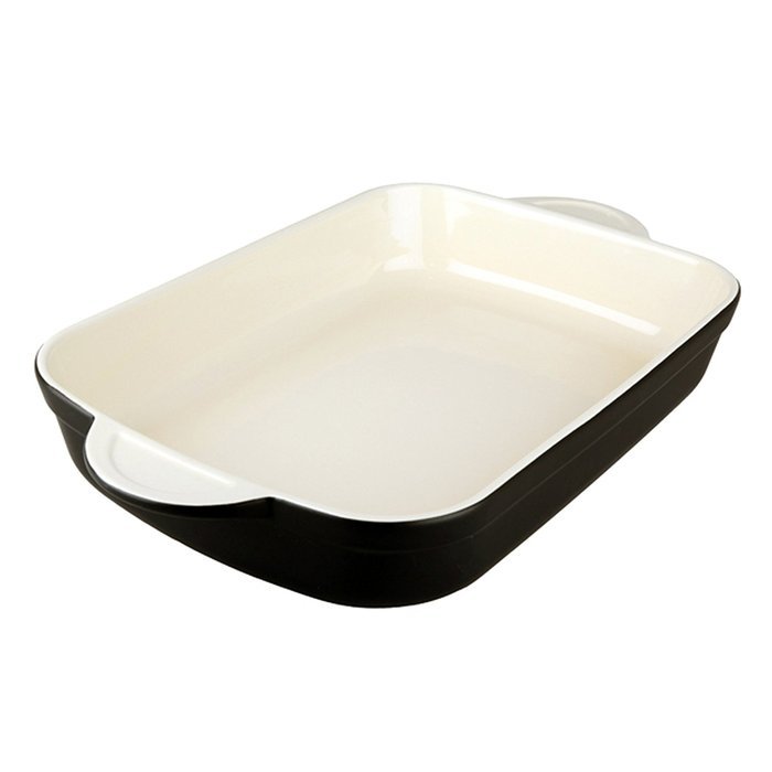 Denby Oven to Table Oblong Casserole/Lasagna, 3.1-Liter, Black